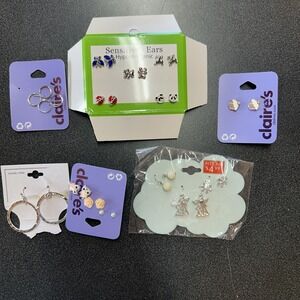 Girls Earrings Colorful Costume Jewelry Novelty Mixed Lot  Cupcakes Owls Pandas